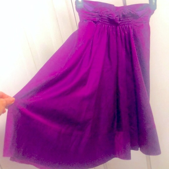 BOSS HUGO BOSS PURPLE SILK BLEND FULL SKIRT • Sz 4 - Picture 3 of 13